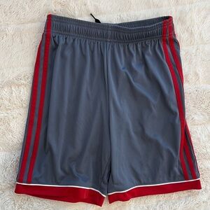 Adidas Gray and Red kids Shorts size youth large